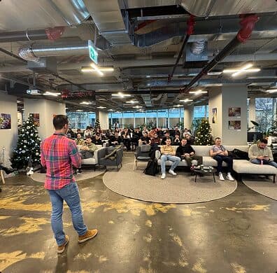 SheepAI Winter 2024 hackathon event photo 9 - developers building AI projects in Zagreb
