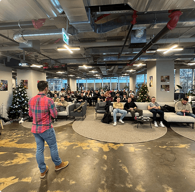 SheepAI Winter 2024 hackathon event photo 9 - developers building AI projects in Zagreb